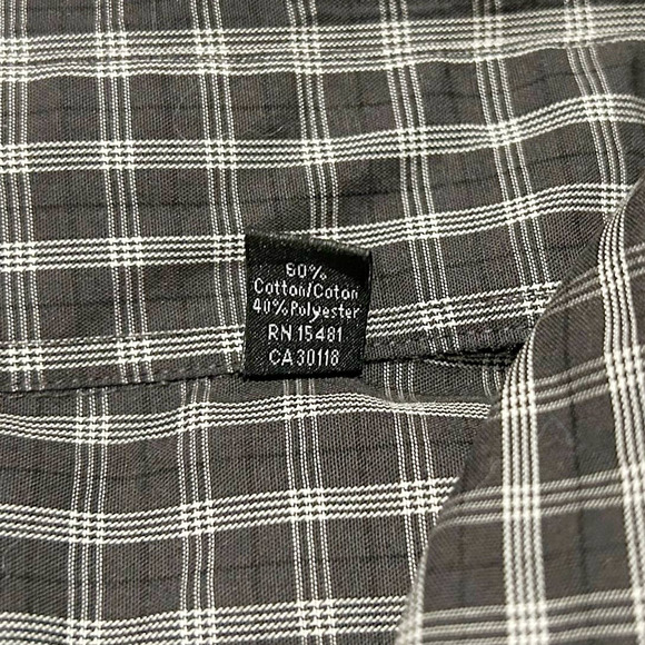 U.S. POLO Assn Black/Gray Button-Down Shirt Mens Size XXL - Picture 4 of 8